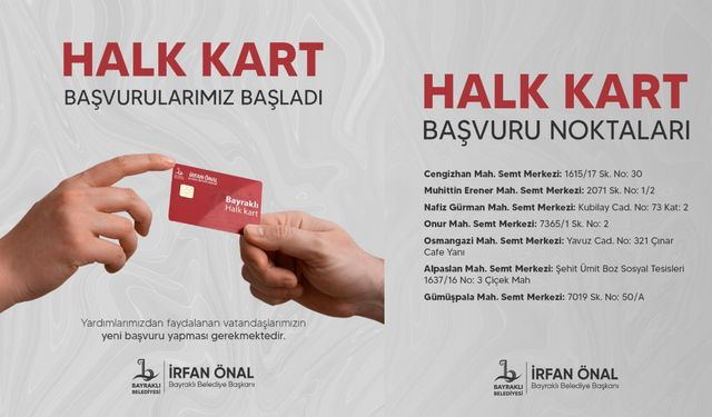 Dayanışmanın en güzel örneklerinden: Bayraklı'da Halk Kart dönemi başladı