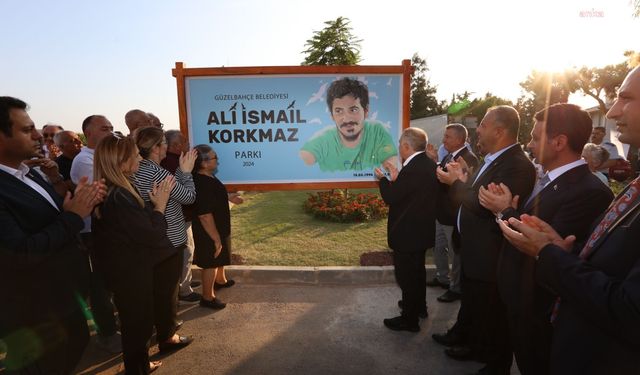 Ali İsmail Korkmaz Parkı Güzelbahçe'de açıldı