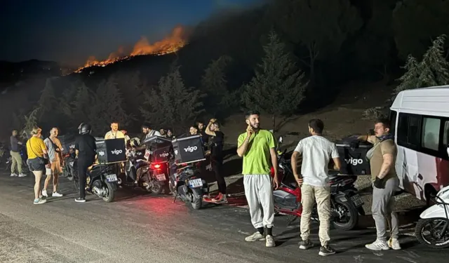 İzmir'deki yangının gizli kahramanları: Kuryeler seferber oldu