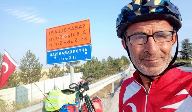 9 Eylül’de şehitlere vefa turu: Polatlı’dan Basmane’ye pedal çevirdi