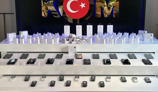 Denizli'de kaçak telefon operasyonu: Piyasa değeri yaklaşık 350 bin TL