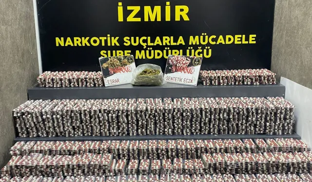 İzmir'de uyuşturucu baskını: 55 bin uyuşturucu nitelikli hap ele geçirildi