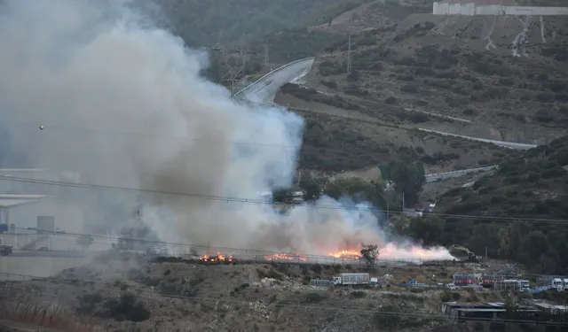 İzmir'de katı atık depolama sahasında yangın çıktı