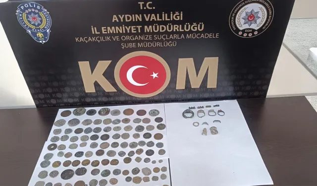 Aydın'da tarihi eser kaçakçılığı: 29 sikke ele geçirildi