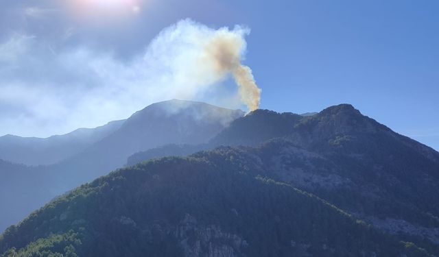 Denizli yangınında ikinci gün: Müdahale sürüyor