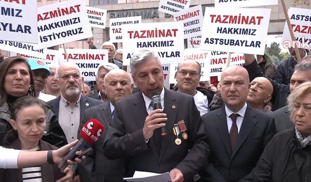 Emekli astsubaylardan MSB önünde açıklama: Sadaka değil hakkımızı istiyoruz