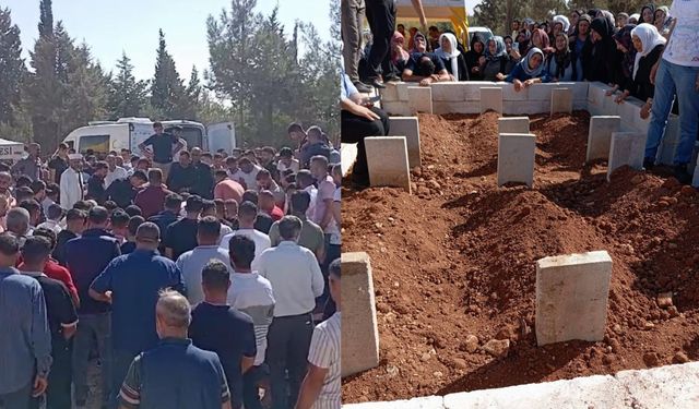 Gaziantep'teki aile katliamı: Baba, anne ve 4 çocuk yan yana defnedildi