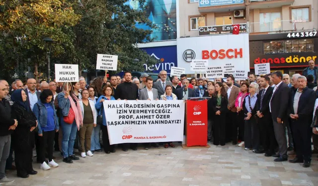 CHP Manisa İl Örgütü'nden kayyum protestosu: Halk iradesi gasp edilmektedir