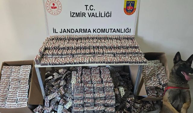 İzmir'de jandarmadan dev operasyon: 129 bin sentetik hap ele geçirildi