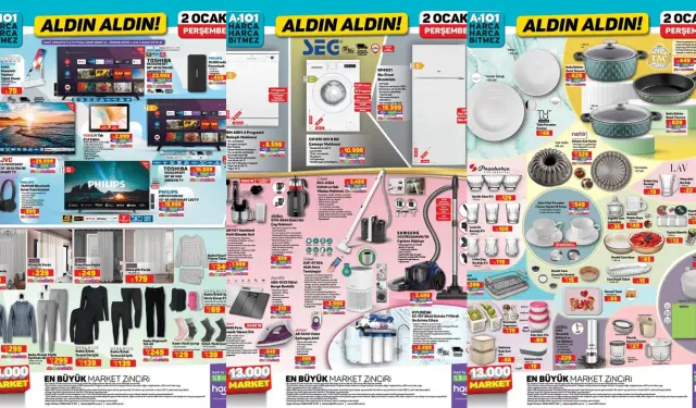 A101'e dijital banyo baskülü geliyor: A101 2 Ocak Perşembe Aldın Aldın kataloğu