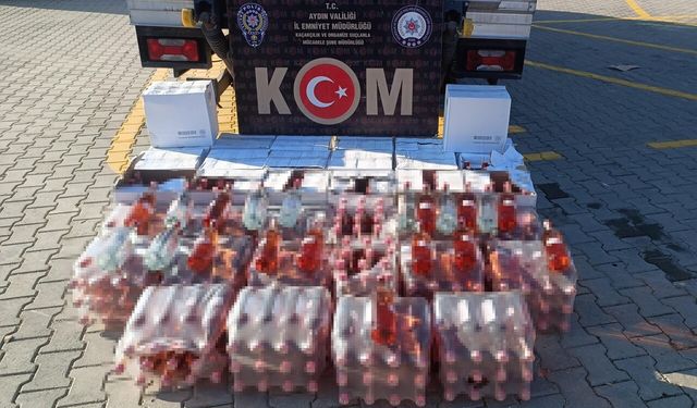 KOM ekiplerinden sahte alkollü içki operasyonu: 444 litre içki ele geçirildi