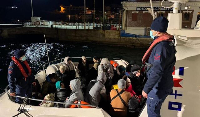 Bozcaada’da Göçmen kaçakçılığına yönelik operasyon: 45 göçmen tutuklandı