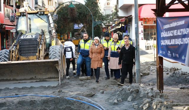 Selçuk'ta altyapı çalışmaları sürüyor: Çarşı yepyeni bir görünüme kavuşacak