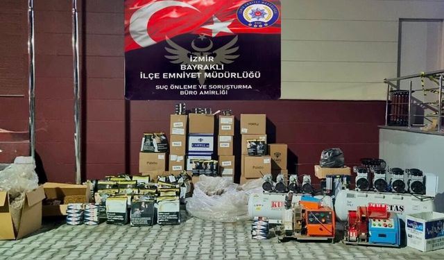 İzmir'de kaçak sigara imalathanesine operasyon: 1 kişi gözaltına alındı