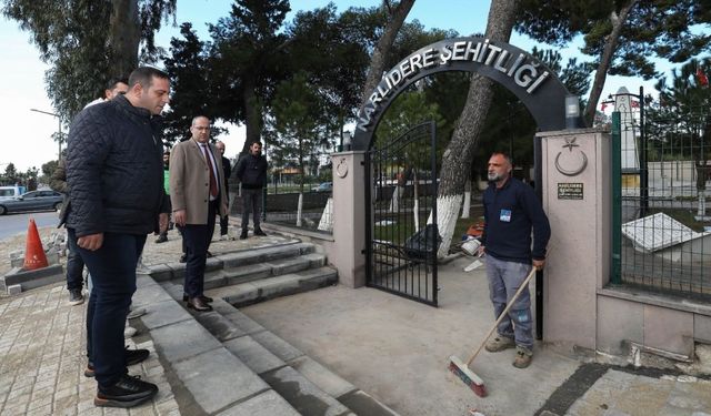 Narlıdere Belediyesi’nden şehitlik yenileme çalışması: Başkan Uzun’dan anlamlı mesaj