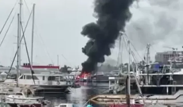 Çok sayıda itfaiye ekibi sevk edildi: Pendik Marina'da yangın!