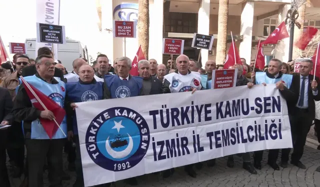 İzmir'de maaş zammı protestosu: Alırken şahin olanlar, verirken güvercin oldu