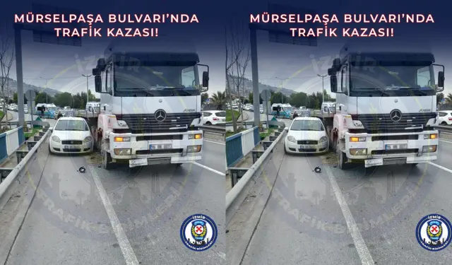 İzmirliler Mürselpaşa Bulvarı'nda kaza var: Trafik kilit