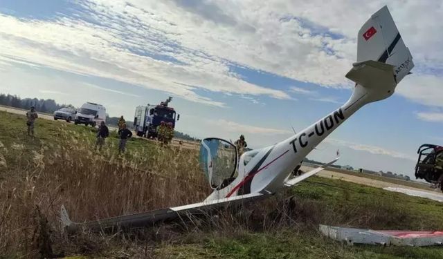 Bursa'da eğitim uçağı düştü: Pilot yaralandı