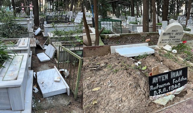 İzmir'de vandallar 39 mezara zarar vermişti: 2 şüpheli tutuklandı