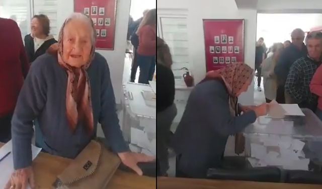 İzmir'de 97 yaşındaki kadından İmamoğlu'na destek: Cumhurbaşkanı olduğunu görmeden ölmeyeceğim