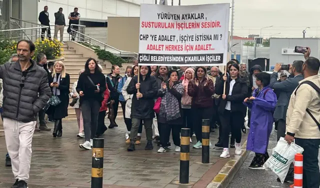 Çiğli'de işten çıkartılan işçiler Ankara'ya yürüyüş başlattı