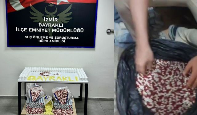 İzmir'de on binlerce sentetik hap ele geçirildi