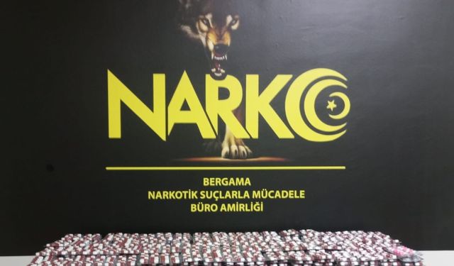 Bergama'da rekor operasyon: 5 bin 990 hap ele geçirildi