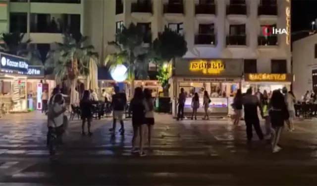 O anlar kamerada: İzmir'in turizm cennetinde ortalık karıştı