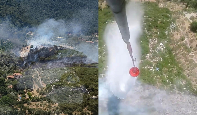 İzmir'de bir yangın daha: Ormanlık alandan alevler yükseldi!