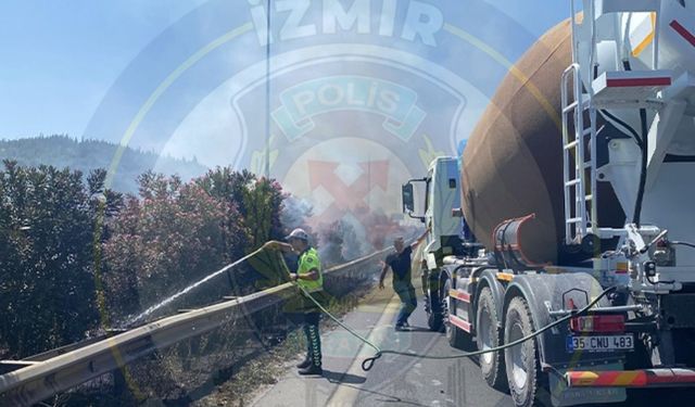 İzmir Otoyolu’nda yangın alarmı: Buca istikametinde trafik durma noktasına geldi