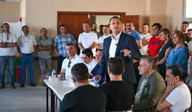 Başkan Eşki'den alevlerle savaşan yiğitlere teşekkür ziyareti