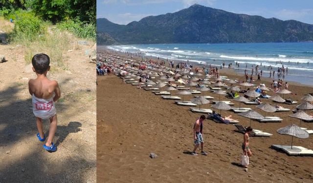 Sıcaktan bunaldı, poşeti mayoya dönüştürdü! O anlar kameralara yansıdı
