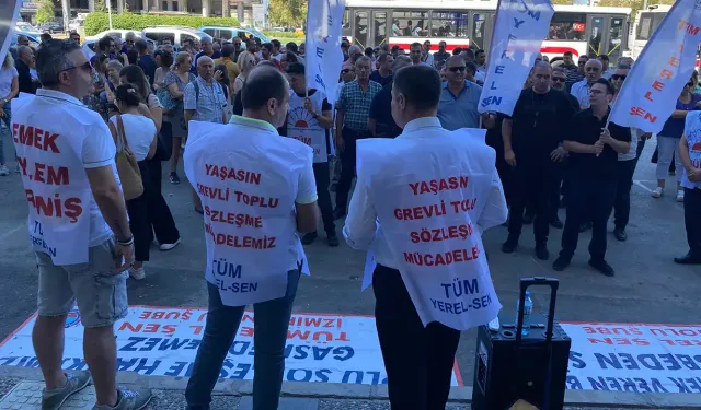 Konak'ta belediye çalışanları iş bıraktı: Kimse emekçiyi silkeleyemez