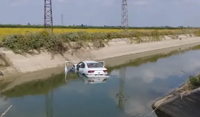 Otomobil sulama kanalına uçtu: 1 ölü, 2 yaralı