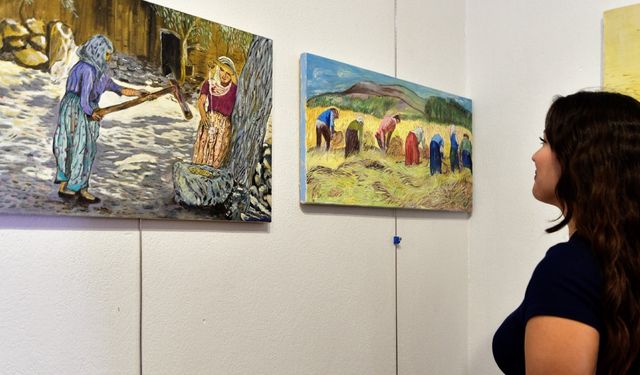 Bornova'da sanat rüzgarı esiyor: Resim sergisi açıldı