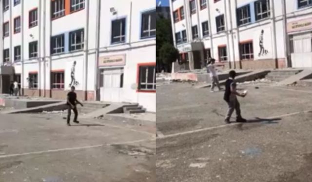 Buca'da tepki çeken görüntü: Okula böyle zarar verdiler