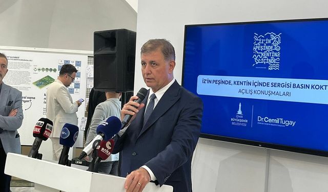 Başkan Tugay İZPA sergisinde konuştu: Sadece eleştirmekle olmaz, katılmak zorundasınız