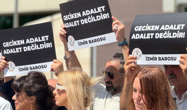 İzmir Barosu sokağa indi: Adalet sağır, dilsiz ve müdahaleye açık!