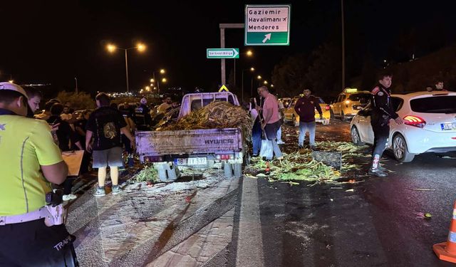Gaziemir'de feci kaza: Yol savaş alanına döndü