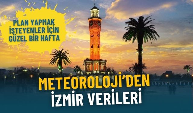 Meteoroloji’den İzmir verileri: Plan yapmak isteyenler için güzel bir hafta