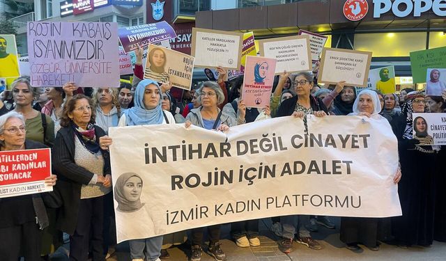 İzmir'de kadınlar Rojin Kabaiş için yürüdü: Bu tablo sistematik adaletsizliğin ve kurumsal cezasızlığın göstergesidir