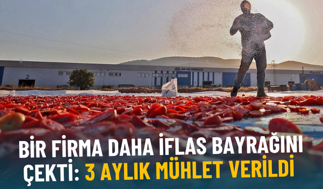İzmir’de bir firma daha iflas bayrağını çekti: 3 aylık mühlet verildi