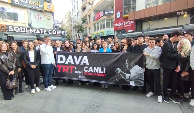 CHP İzmir Gençlik Kolları’ndan, TRT eylemi: Dezenformasyon son bulsun, dava canlı yayınlansın