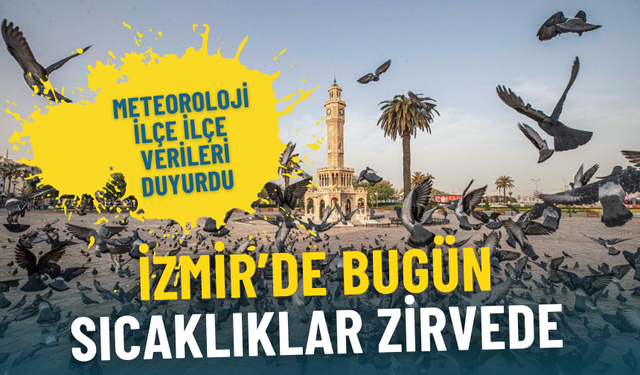 İzmir’de haftanın en sıcak günü: Meteoroloji’den bazı ilçelere sağanak uyarısı