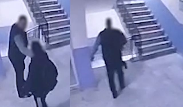 Manisa’da skandal olay: Okul müdürü otizmli öğrenciyi işte böyle merdivenlerden itti