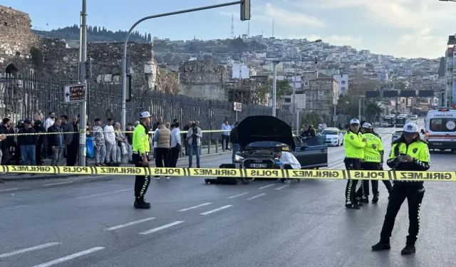Konak’ta otomobile silahlı saldırı: Zanlı kısa sürede yakalandı