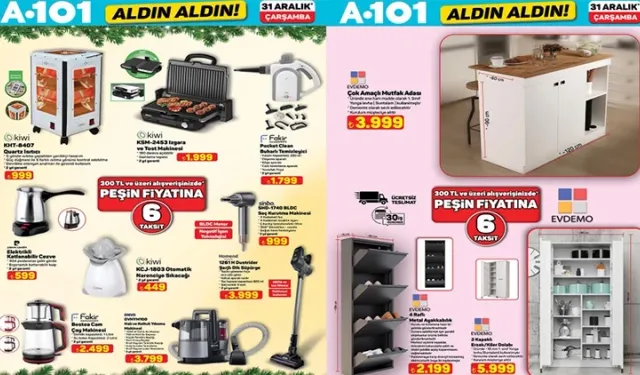 A 101'de bugün raflarda: 31 Aralık Çarşamba A101 Aldın Aldın kataloğu belli oldu!