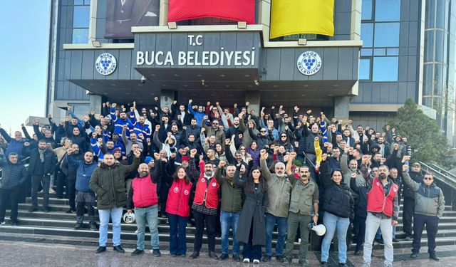 Buca’da iş bırakma eylemi ikinci gününde: Haklarımızı alana kadar buraya gelmekten vazgeçmeyeceğiz!