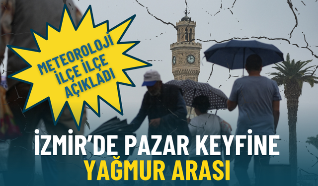 İzmir’de pazar günü sağanak devam ediyor: Meteoroloji’den ilçe ilçe hava durumu